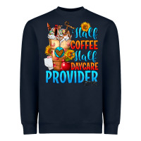 Navy Half coffee half daycare provider Heavyweight Sweatshirt - FaDigitalArtStudio