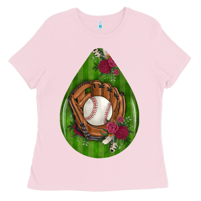 Baseball And Western Roses Teardrop  4 Ladies Tee by BundleAndBundleShop | Teevron