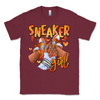 Burgundy orange galaxy sneaker girl afro woman Classic Tee - RanaPortraitStore
