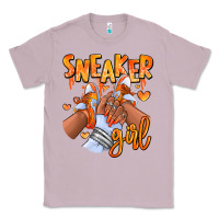 Orange Galaxy Sneaker Girl Afro Woman Classic Tee | Teevron