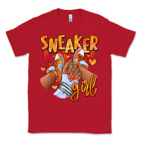 Red orange galaxy sneaker girl afro woman Classic Tee - RanaPortraitStore