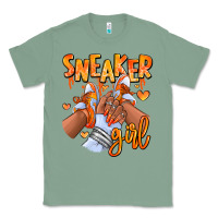 Sage orange galaxy sneaker girl afro woman Classic Tee - RanaPortraitStore