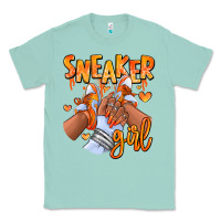 Seafoam orange galaxy sneaker girl afro woman Classic Tee - RanaPortraitStore