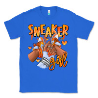 True Royal orange galaxy sneaker girl afro woman Classic Tee - RanaPortraitStore