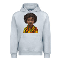 Heather Grey black boy Urban Hoodie - BarkalooDesign