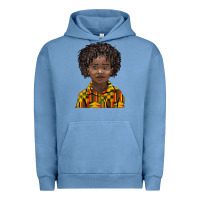 Pigment Pebble Blue black boy Urban Hoodie - BarkalooDesign
