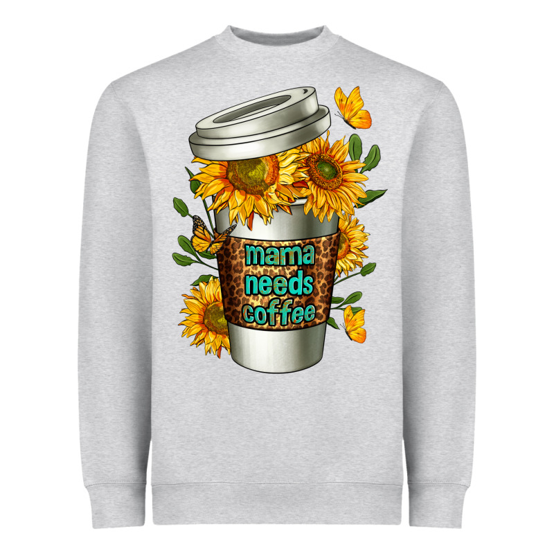 Mama Needs Coffee Cup Heavyweight Sweatshirt by FaDigitalArtStudio | Teevron