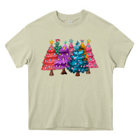 Mossy christmas trees and lights Heavy Core Tee - MaliasSmallBusiness