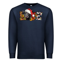 Navy love christmas black angus Premium Sweatshirt - LillyAllenDesigns