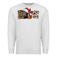 Oatmeal Heather love christmas black angus Premium Sweatshirt - LillyAllenDesigns