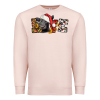 Pale Pink love christmas black angus Premium Sweatshirt - LillyAllenDesigns