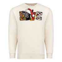 Sandshell love christmas black angus Premium Sweatshirt - LillyAllenDesigns