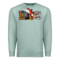 Seafoam love christmas black angus Premium Sweatshirt - LillyAllenDesigns