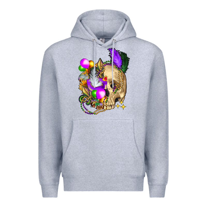 Mardi Gras Skull Premium Hoodie by FaDigitalArtStudio | Teevron