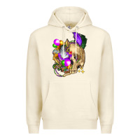 Sandshell mardi gras skull Premium Hoodie - FaDigitalArtStudio