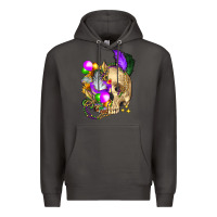 Smoke mardi gras skull Premium Hoodie - FaDigitalArtStudio