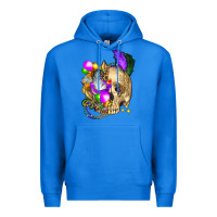 True Royal mardi gras skull Premium Hoodie - FaDigitalArtStudio