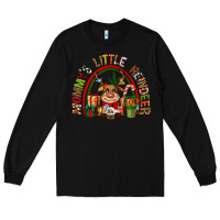 Black mommys little reindeer christmas Long Sleeve Tee - CowGirlArtShop