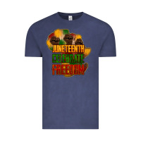 Vintage Denim juneteenth celebrate freedom Vintage Tee - NancyCooperArtShop