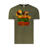 Vintage Olive juneteenth celebrate freedom Vintage Tee - NancyCooperArtShop