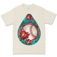 Bone baseball and western roses teardrop  7 Premium Tee - BundleAndBundleShop