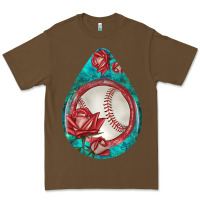 Cacao baseball and western roses teardrop  7 Premium Tee - BundleAndBundleShop
