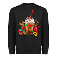 Black teacher frappe coffee Heavyweight Sweatshirt - FaDigitalArtStudio