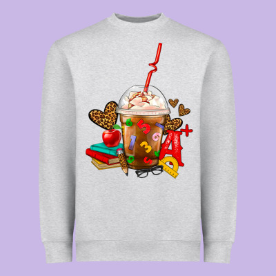 Teacher Frappe Coffee Heavyweight Sweatshirt Designed By Fadigitalartstudio