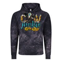 Cloud Black Cow Junkie with Cow Vintage Hoodie - texasbilliewilder
