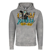 Cloud Rock Cow Junkie with Cow Vintage Hoodie - texasbilliewilder