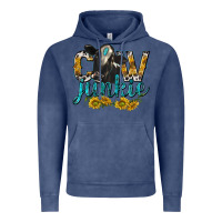 Vintage Denim Cow Junkie with Cow Vintage Hoodie - texasbilliewilder