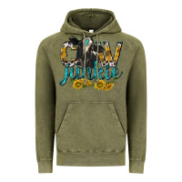 Vintage Olive Cow Junkie with Cow Vintage Hoodie - texasbilliewilder