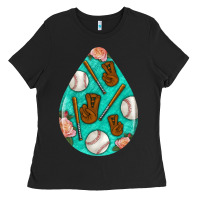 Black baseball and western roses teardrop  5 Ladies Tee - BundleAndBundleShop