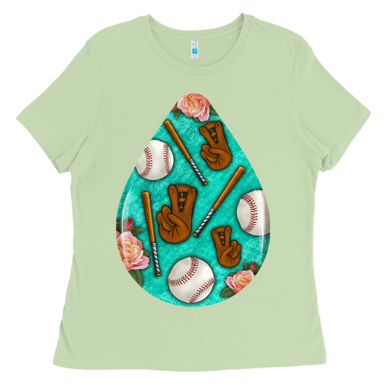 Baseball And Western Roses Teardrop  5 Ladies Tee by BundleAndBundleShop | Teevron