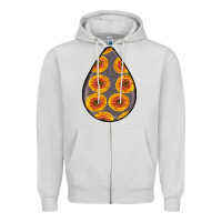 Dove Grey african fabric pattern teardrop earrings 5 Zipper Hoodie - BundleAndBundleShop