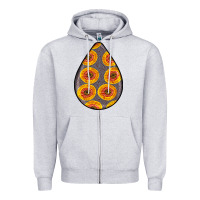 Heather Grey african fabric pattern teardrop earrings 5 Zipper Hoodie - BundleAndBundleShop