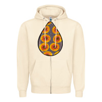 Sandshell african fabric pattern teardrop earrings 5 Zipper Hoodie - BundleAndBundleShop