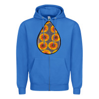 True Royal african fabric pattern teardrop earrings 5 Zipper Hoodie - BundleAndBundleShop