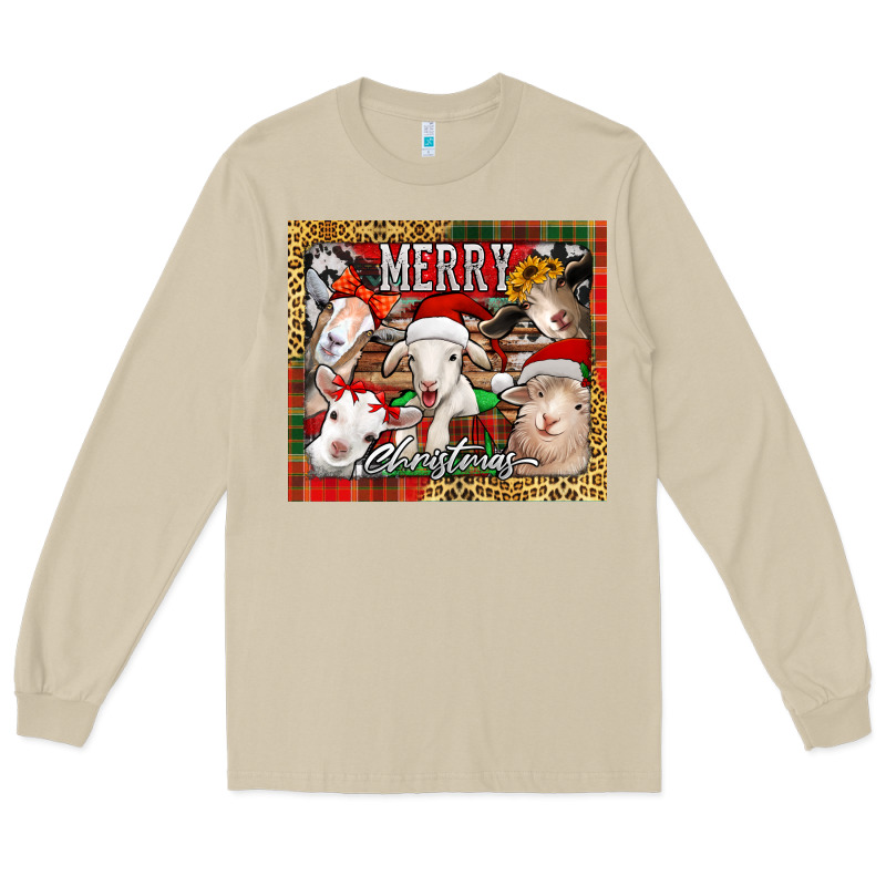 Merry Christmas Goats Tumbler Long Sleeve Tee by Jasminsmagicworld | Teevron