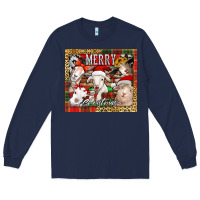 Navy merry Christmas goats tumbler Long Sleeve Tee - Jasminsmagicworld