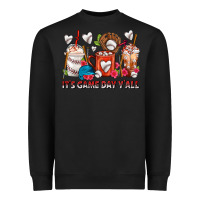 Black It's Game Day Y'all Baseball Coffee Cups Heavyweight Sweatshirt - FaDigitalArtStudio