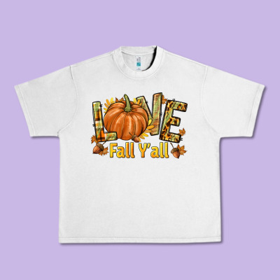 Love Fall Y'all Urban Heavy Tee Designed By Texasbilliewilder