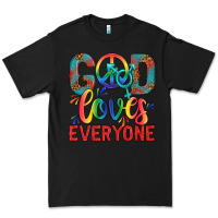 Black Lgbtq God Loves Everyone With Unicorn Premium Tee - BundleAndBundleShop