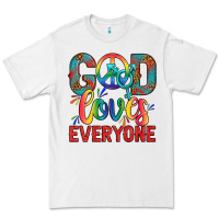 Lgbtq God Loves Everyone With Unicorn Premium Tee | Teevron