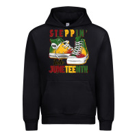 Black steppin' into juneteenth Urban Hoodie - BarkalooDesign