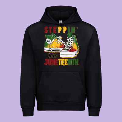 Steppin' Into Juneteenth Urban Hoodie Designed By Barkaloodesign