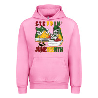 Fuchsia Pink steppin' into juneteenth Urban Hoodie - BarkalooDesign