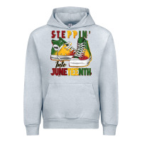 Heather Grey steppin' into juneteenth Urban Hoodie - BarkalooDesign