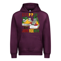 Mauve Wine steppin' into juneteenth Urban Hoodie - BarkalooDesign