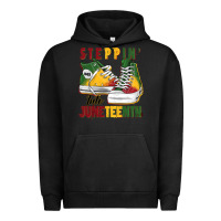 Pigment Black steppin' into juneteenth Urban Hoodie - BarkalooDesign